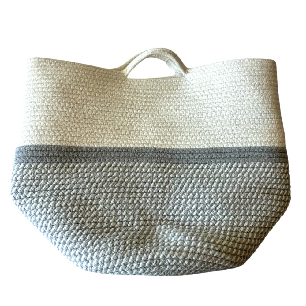 Two Tune Cotton Rope Tote Basket.
